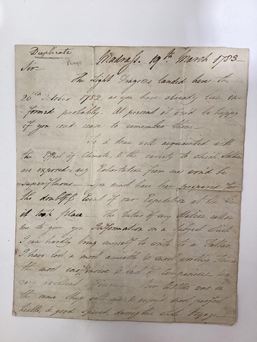 Lot 118 - Death in India - Two letters written by Sir...