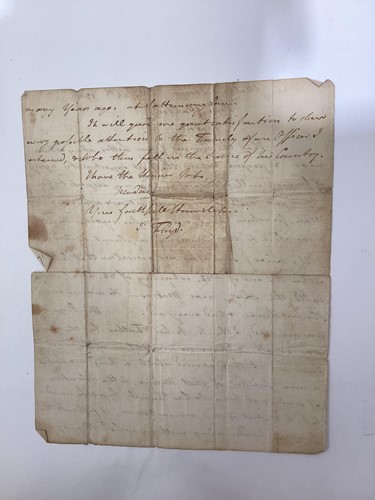 Lot 118 - Death in India - Two letters written by Sir...