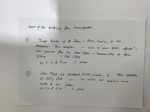 Lot 118 - Death in India - Two letters written by Sir...