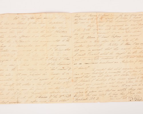Lot 118 - Death in India - Two letters written by Sir...