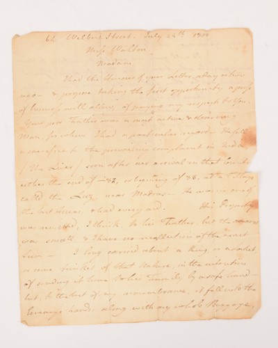 Lot 118 - Death in India - Two letters written by Sir...