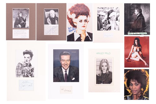 Lot 64 - A collection of signed celebrity items,...