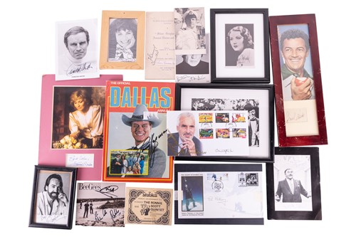 Lot 63 - A mixed collection of signed celebrity items,...