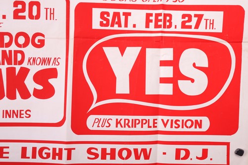 Lot 310 - An original 1971 concert promotional poster...