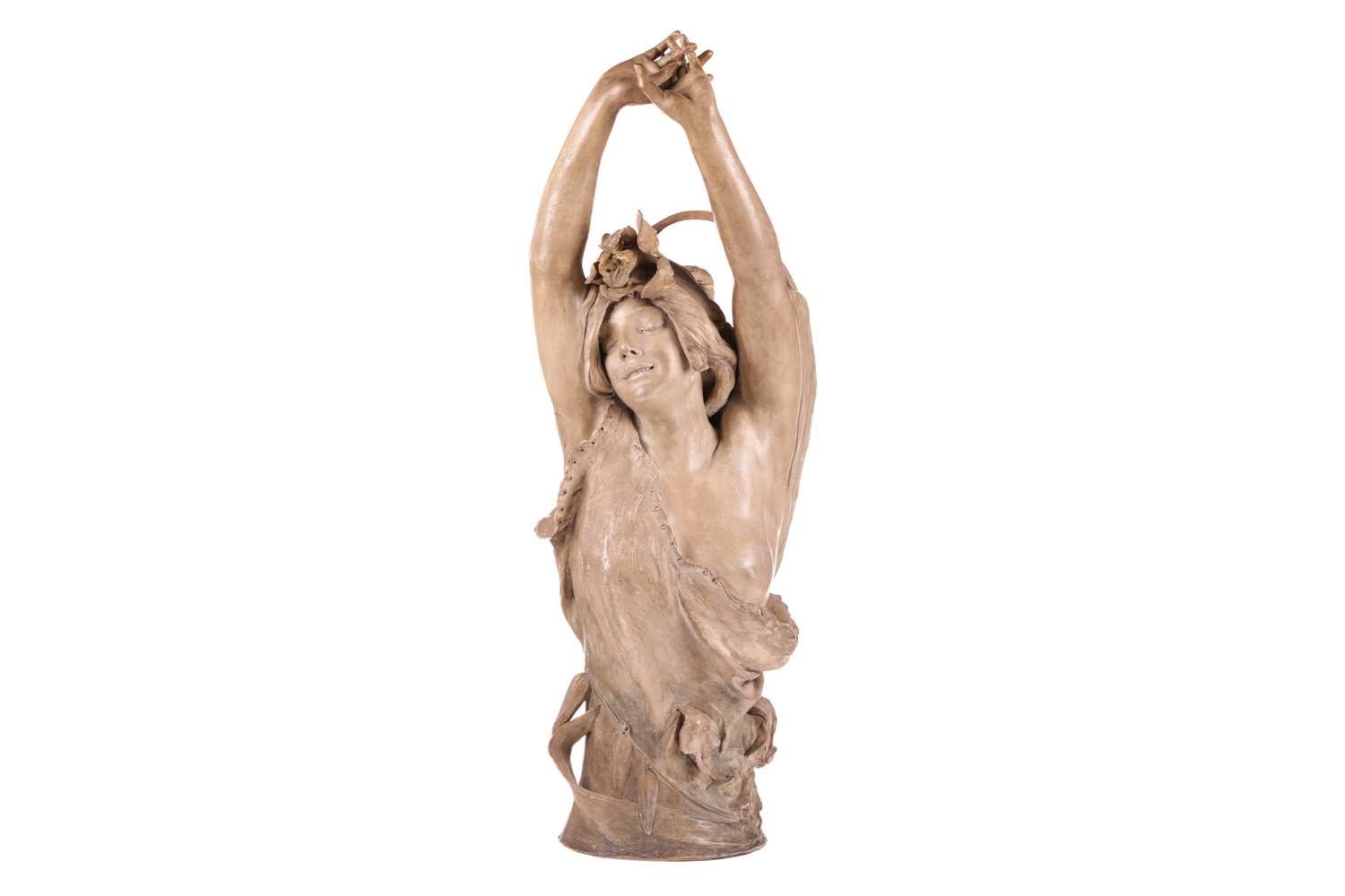 Lot 165 - A large Art Nouveau earthenware figure, in the...