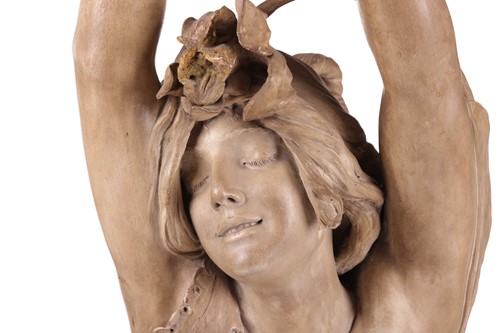 Lot 165 - A large Art Nouveau earthenware figure, in the...