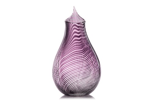 Lot 84 - A Luca Vidal Murano large art glass vase with...