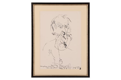 Lot 372 - Humphrey Ocean RA (b.1951), Portrait sketch of...