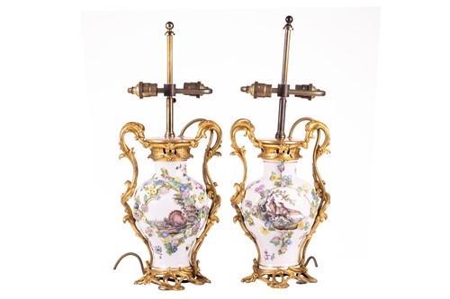 Lot 162 - A pair of 18th-century style Meissen porcelain...