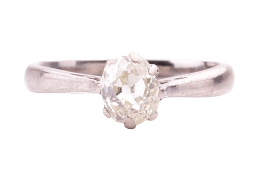 Lot 30 - An old-cut diamond solitaire ring, coronet-set...