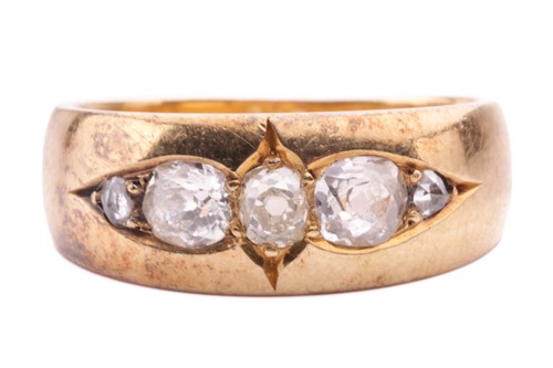 Lot 74 - An old-cut diamond gypsy-set ring, featuring...