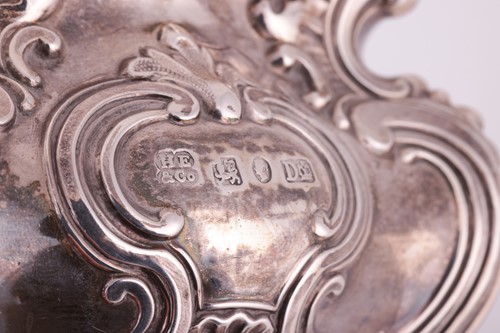 Lot 290 - A Victorian silver tea caddy, by Hawksworth,...