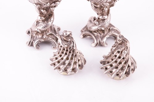 Lot 297 - A pair of Continental heavy-cast silver...
