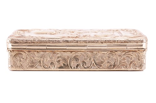 Lot 273 - A Victorian silver gilt rectangular cashew box,...
