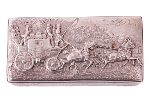 Lot 285 - A George III silver snuff box, London 1812,...
