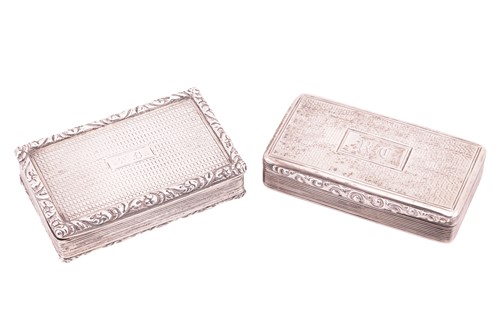 Lot 281 - A George IV snuff box, rounded rectangular...