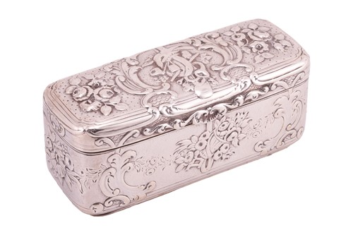 Lot 276 - A Victorian rectangular snuff box, London1858...