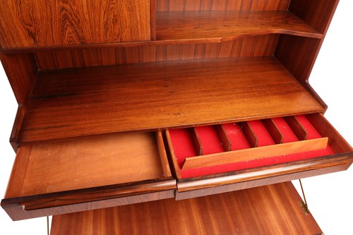 Lot 209 - A figured rosewood room divider, designed by...