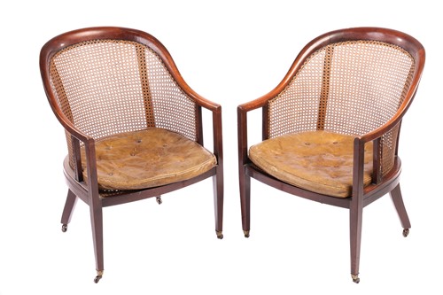 Lot 130 - A pair of George IV-style mahogany...