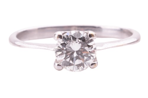 Lot 67 - A diamond solitaire ring, featuring a round...