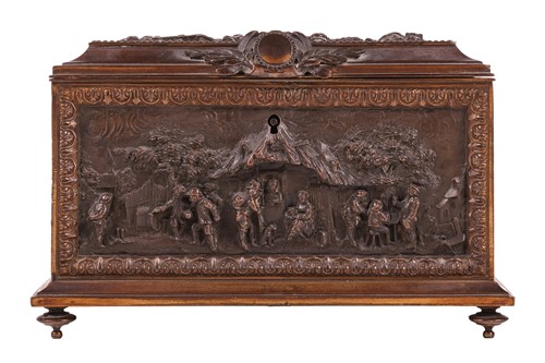 Lot 105 - A French late 19th century gilt and oxidized...
