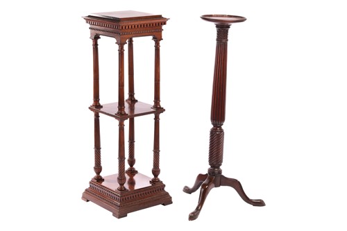 Lot 135 - An Edwardian mahogany two-tier pedestal of...