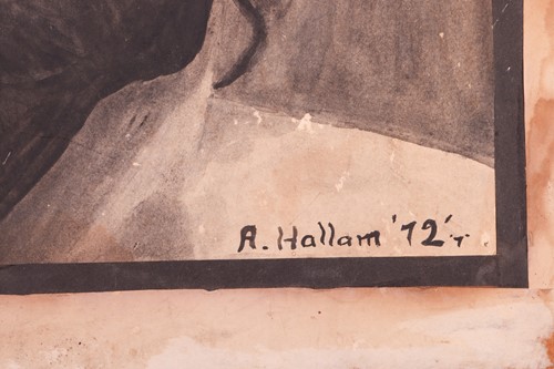 Lot 381 - A Hallam (20th century), a portrait of Vivian...