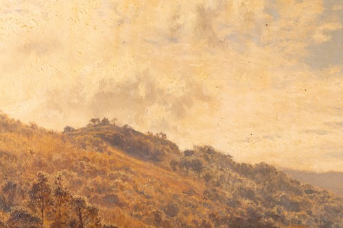 Lot 16 - R. Gallon (1845 - 1925), Landscape with a...