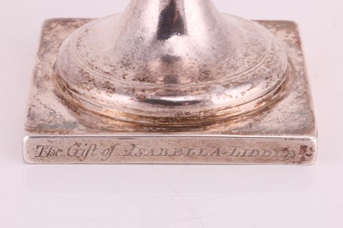 Lot 295 - A George III Newcastle silver helmet cream jug;...