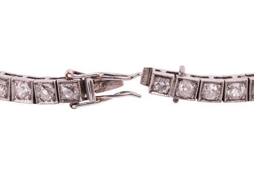 Lot 200 - An Art Deco diamond line bracelet circa 1920s,...