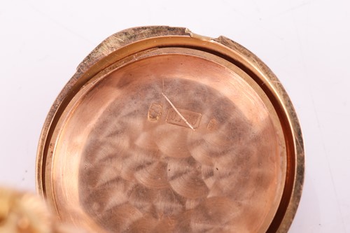 Lot 199 - An enamel and rose-cut diamond full hunter...