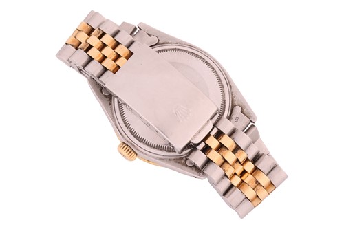 Lot 152 - A Rolex Datejust grey dial 36mm bi-metal watch,...