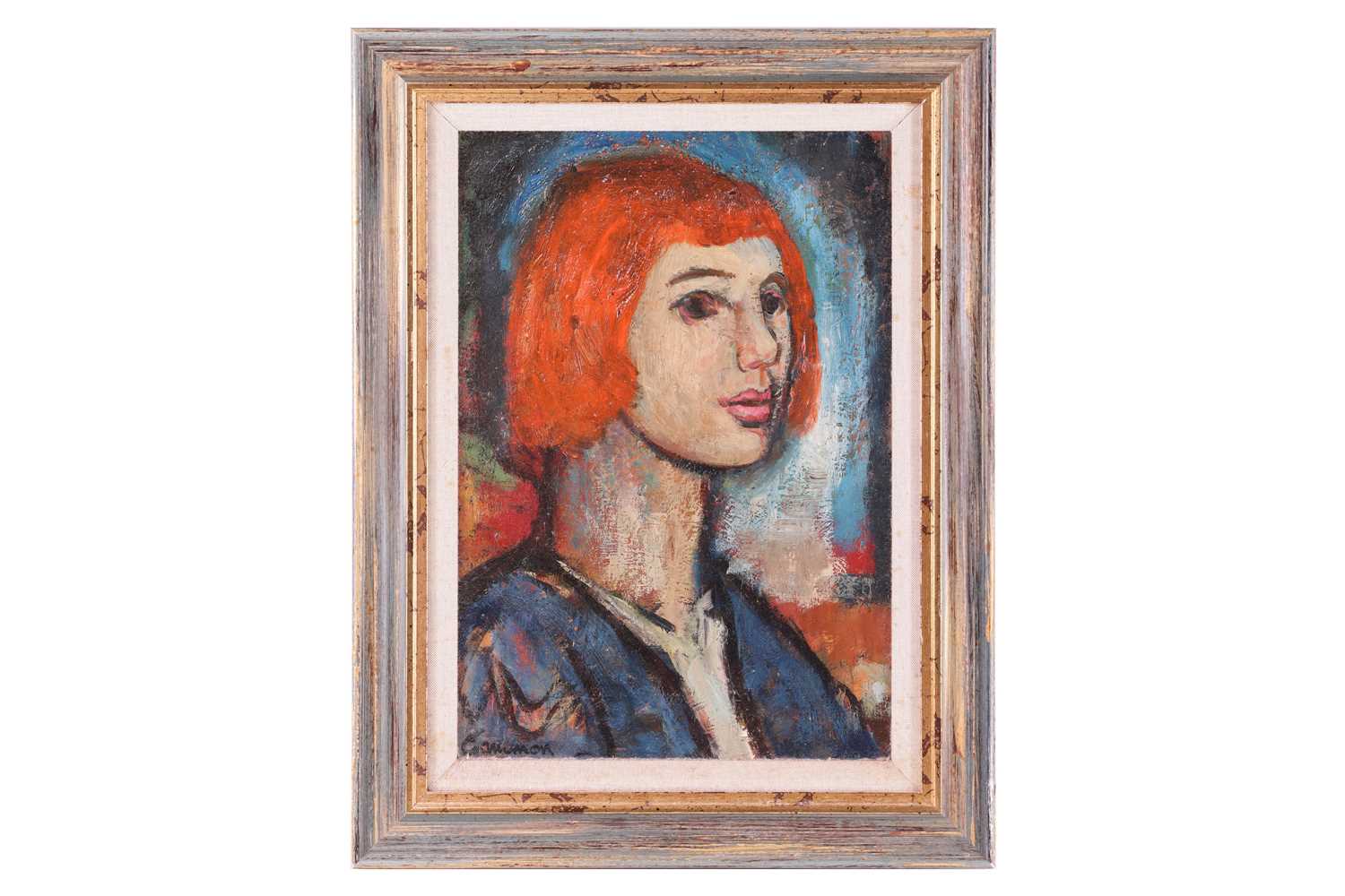 Lot 13 - Reg Gammon (1894-1997), 'Girl with Red Hair',...