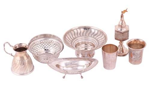 Lot 104 - A collection of items stamped with silver...