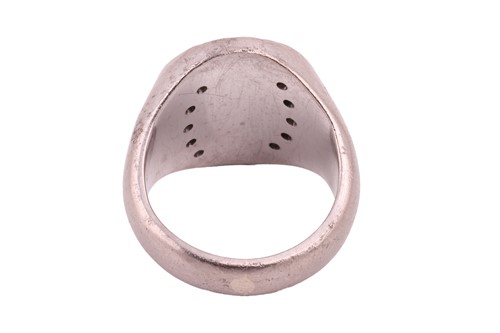 Lot 4 - A gentleman's diamond-set signet ring and...