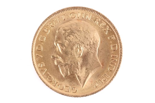 Lot 10 - A George V sovereign 1914, obverse with bare...
