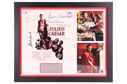 Lot 49 - A signed and mounted Julius Caesar soundtrack...