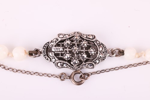 Lot 28 - Three beaded necklaces and a pair of matching...