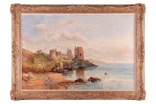 Lot 36 - Joseph Horlor (1809 - 1887), Coastal view with...