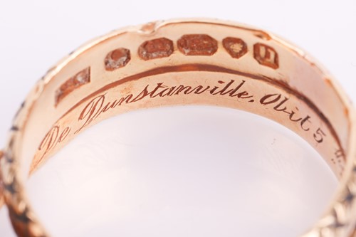 Lot 2 - A William IV mourning ring for Francis Basset,...