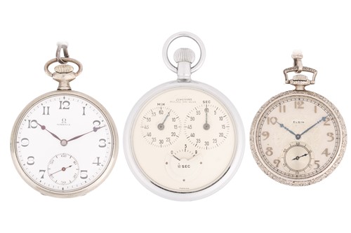 Lot 78 - A collection includes an Omega pocket watch,...