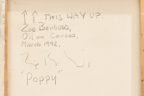 Lot 7 - Zoe Benbow (b. 1963). 'Poppy' March 1992,...