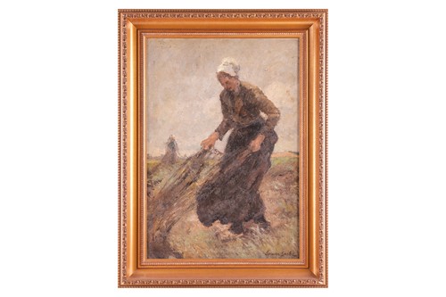 Lot 10 - German Grobe (German, 1857-1938), Female farm...