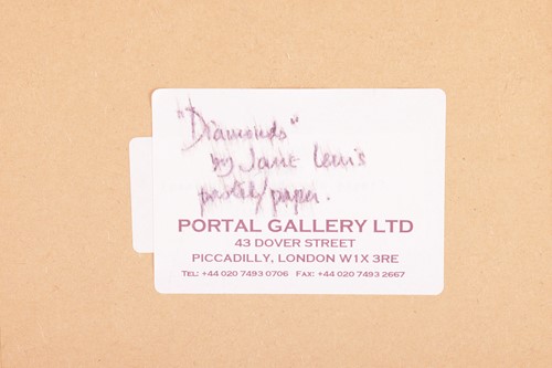 Lot 65 - Jane Lewis (b. 1953), 'Diamonds', signed and...