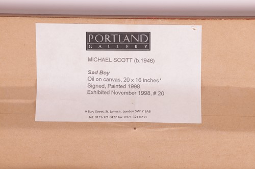 Lot 71 - Richard Scott (b.1946), 'Sad Boy' (1998),...