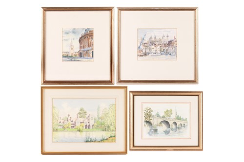 Lot 30 - A collection of four decorative watercolours...