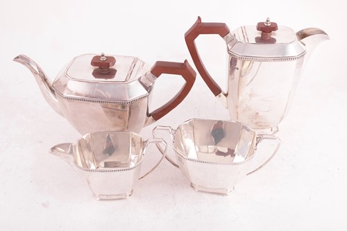 Lot 216 - A four-piece silver tea service, by William...
