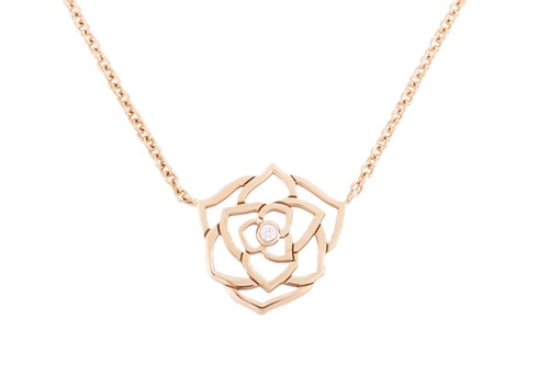 Lot 64 - Piaget - a diamond-set rose Dentelle necklace...