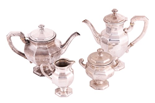 Lot 215 - An Art Deco tea service, comprising a teapot,...