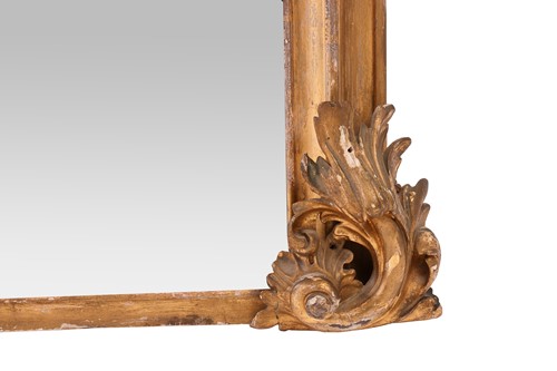 Lot 124 - A 19th century giltwood overmantel mirror, the...